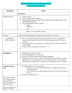 Manifest Destiny and the Growing Nation Cornell