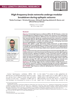 Hig-frequency brain networks udnergo modular