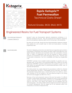 Ketoprix&trade; Fuels Permeation Technical Data