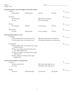 Chapter 1 - Mr. Dorn`s Math Page