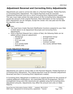 Adjustment Reversal and Correcting Entry Adjustments