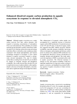 Enhanced dissolved organic carbon production in aquatic