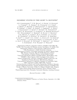 ISOMERIC STATES IN THE LIGHT Tc ISOTOPES