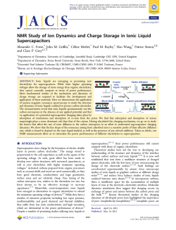 NMR Study of Ion Dynamics and Charge Storage in Ionic Liquid