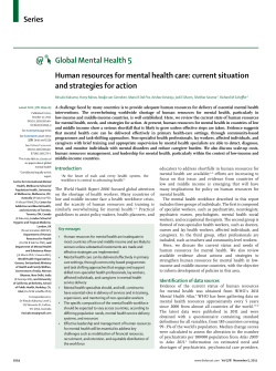 Human resources for mental health care: current situation and