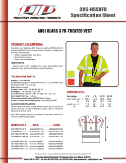 305-HSSVFR Specification Sheet - Protective Industrial Products