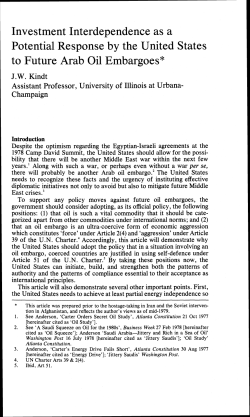 Kindt, J W --- "Investment Interdependence as a Potential Response