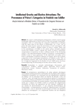 Intellectual Gravity and Elective Attractions: The Provenance of