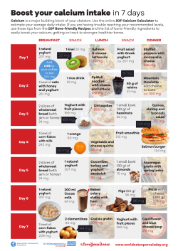 Boost your calcium intake in 7 days