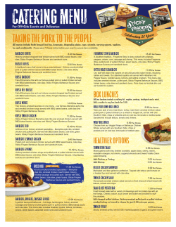 Catering Menu