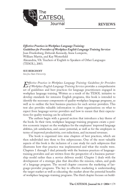 Reviewing - The CATESOL Journal