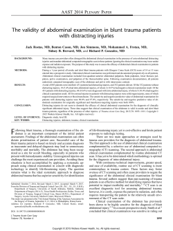 The validity of abdominal examination in blunt trauma patients with