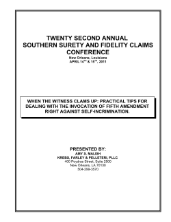 practical tips for dealing with the invocation of fifth amendment right