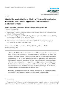 On the Harmonic Oscillator Model of Electron Delocalization