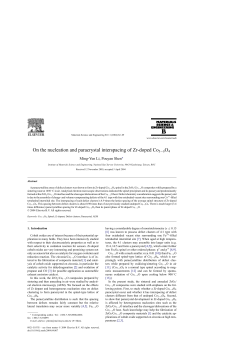 On the nucleation and paracrystal interspacing of Zr