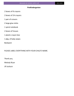 Elementary School Supply List 2015