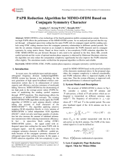 PAPR Reduction Algorithm for MIMO