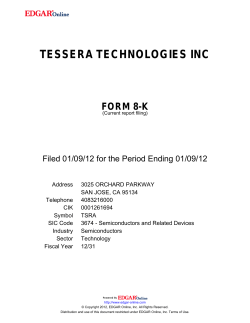 tessera technologies inc