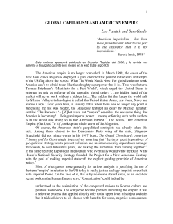 GLOBAL CAPITALISM AND AMERICAN EMPIRE Leo Panitch and
