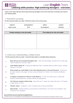 High-achieving teenagers &ndash; exercises