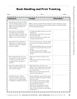 Book Handling and Print Tracking