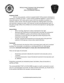 Purposes of Drill Drill has many purposes, contrary to popular belief