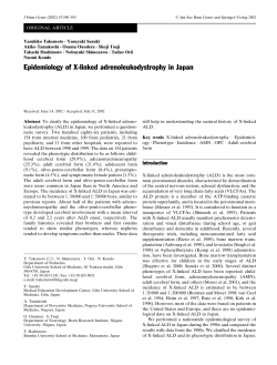 Epidemiology of X-linked adrenoleukodystrophy in Japan