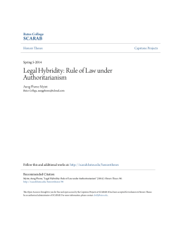 Legal Hybridity: Rule of Law under Authoritarianism