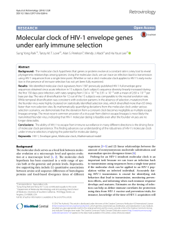 Molecular clock of HIV-1 envelope genes under early immune