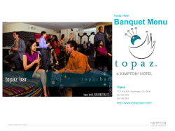 Catering Menu - Kimpton Topaz Hotel