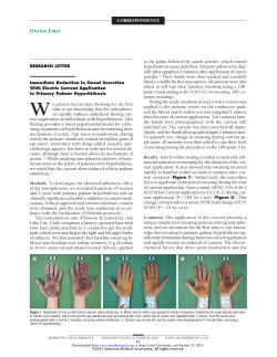 ONLINE FIRST CORRESPONDENCE We present herein data