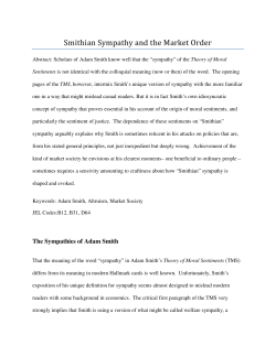 Smithian Sympathy and the Market Order