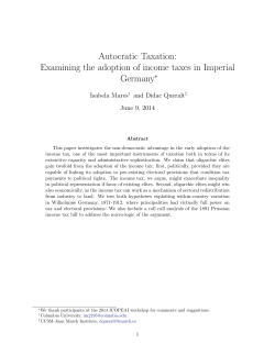 Examining the adoption of income taxes in Imperial