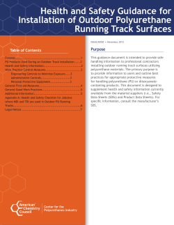 Health and Safety Guidance for Installation of Outdoor Polyurethane