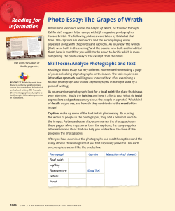 Photo Essay: The Grapes of Wrath