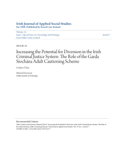 Increasing the Potential for Diversion in the Irish Criminal Justice