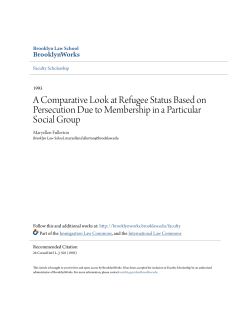 A Comparative Look at Refugee Status Based on Persecution Due