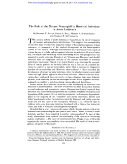 The Role of the Mature Neutrophil in Bacterial
