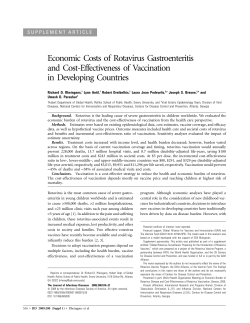 Economic Costs of Rotavirus Gastroenteritis and Cost