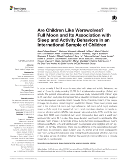 Are Children Like Werewolves? Full Moon and Its Association with