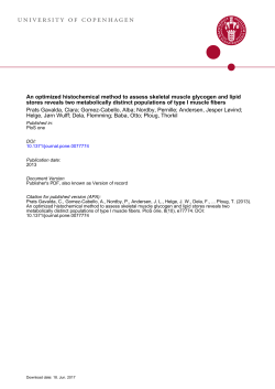 An optimized histochemical method to assess skeletal muscle