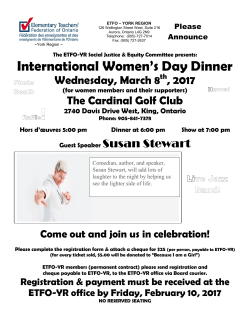 an entertaining evening with the hon - ETFO-YR