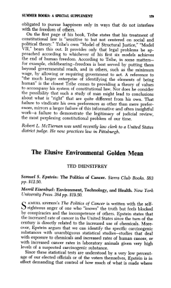 The Elusive Environmental Golden Mean