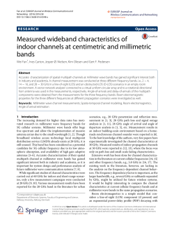Measured wideband characteristics of indoor channels at