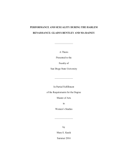 Performance and Sexuality during the Harlem