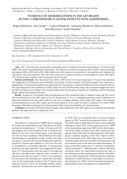 INCIDENCE OF MICRODELETIONS IN THE AZF REGION OF THE Y