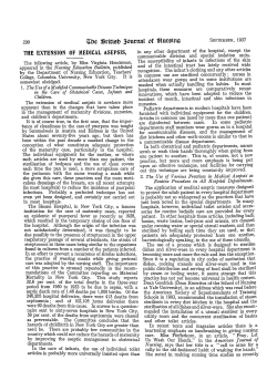 THE EXTENSION OF MEDICAL ASEPSIS,