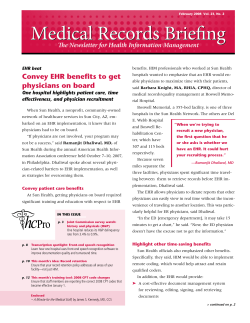 The Newsletter for Health Information Management