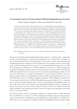 A taxonomic survey of Lotus section Pedrosia
