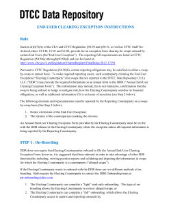 DDR End-User Clearing Exception Form
